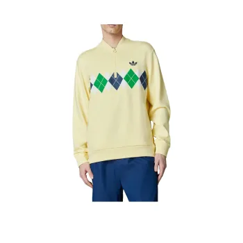 Adidas Originals Argyle Printed 1/4 Zip Sweatshirt