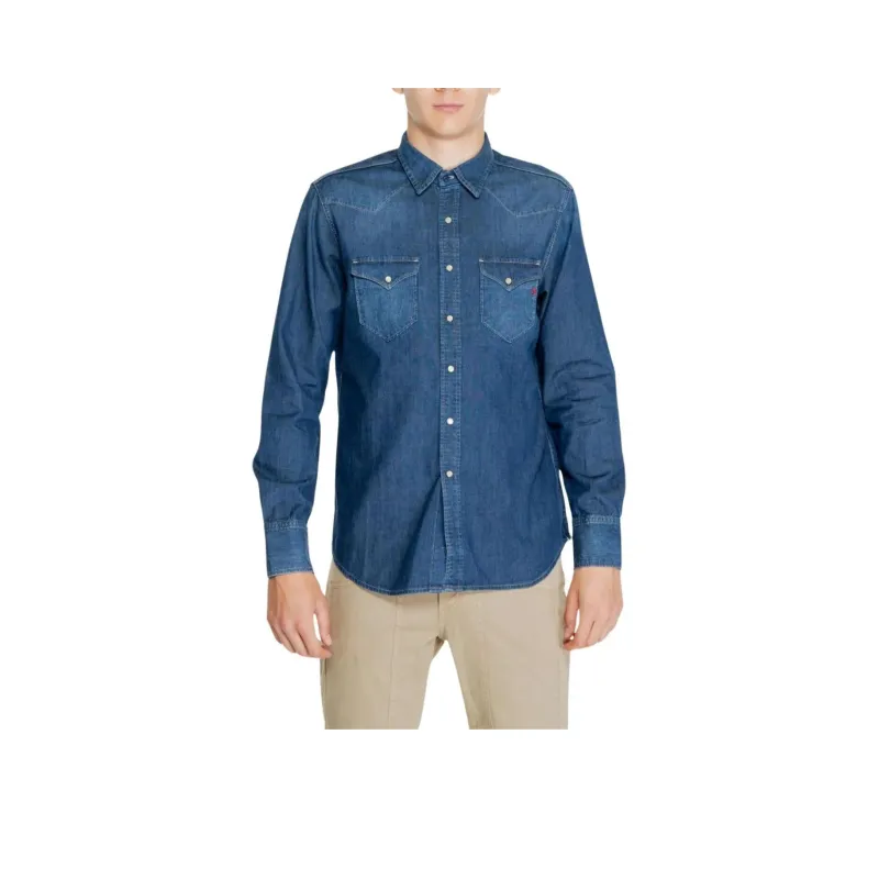 REPLAY Shirts Men Blue-0