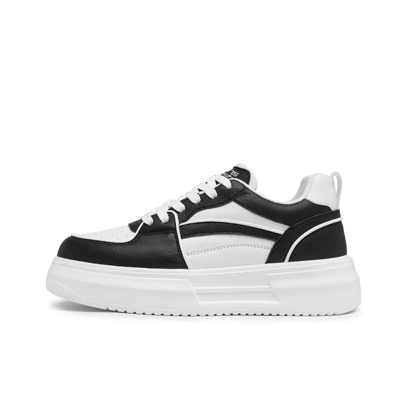 JEANSWEST Cushioning Wear-Resistant Low-Top Round Tip Lace-Up Platform Niche Individual Trendy Skateboard Shoes Men's-9