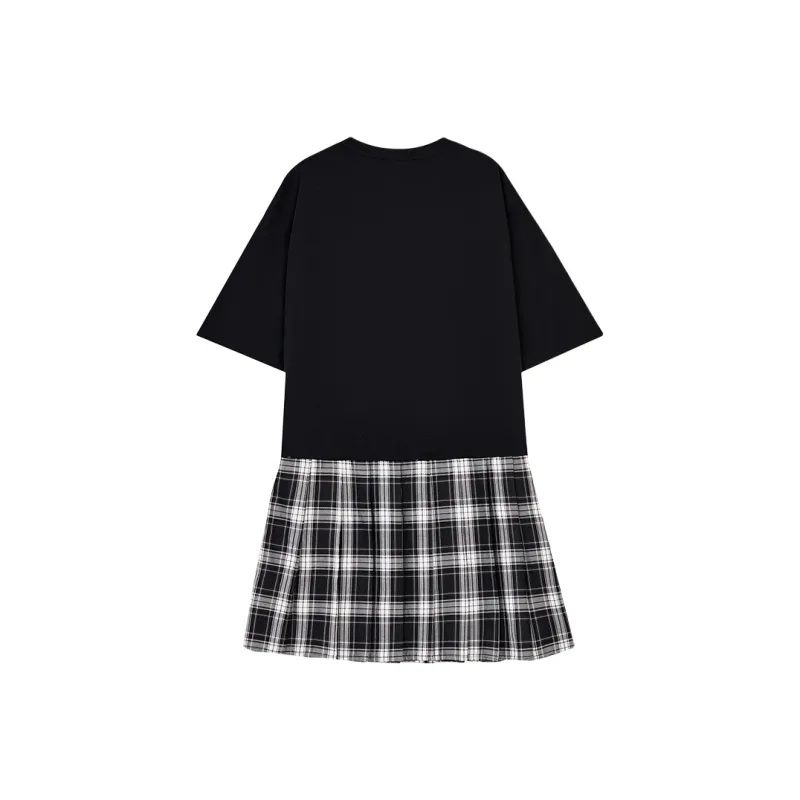 ELF SACK Short Sleeved Dress Women's Apple Black-1