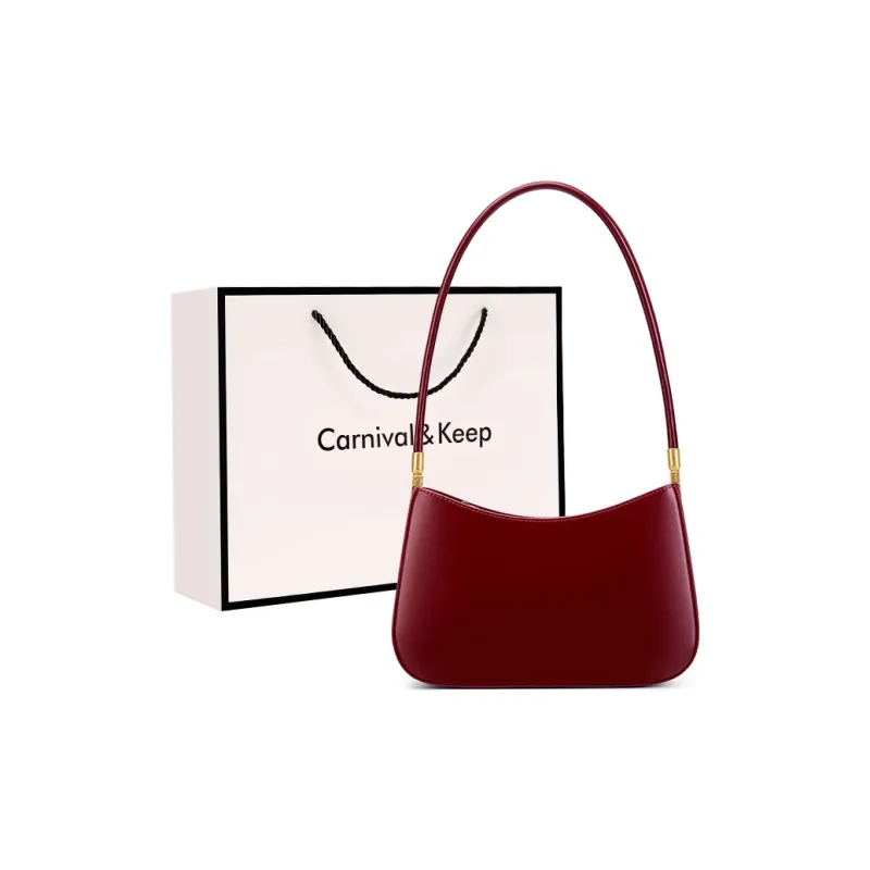 Carnival Keep Cow Leather Baguette Shoulder Bag Regular Women's Multicolor-10
