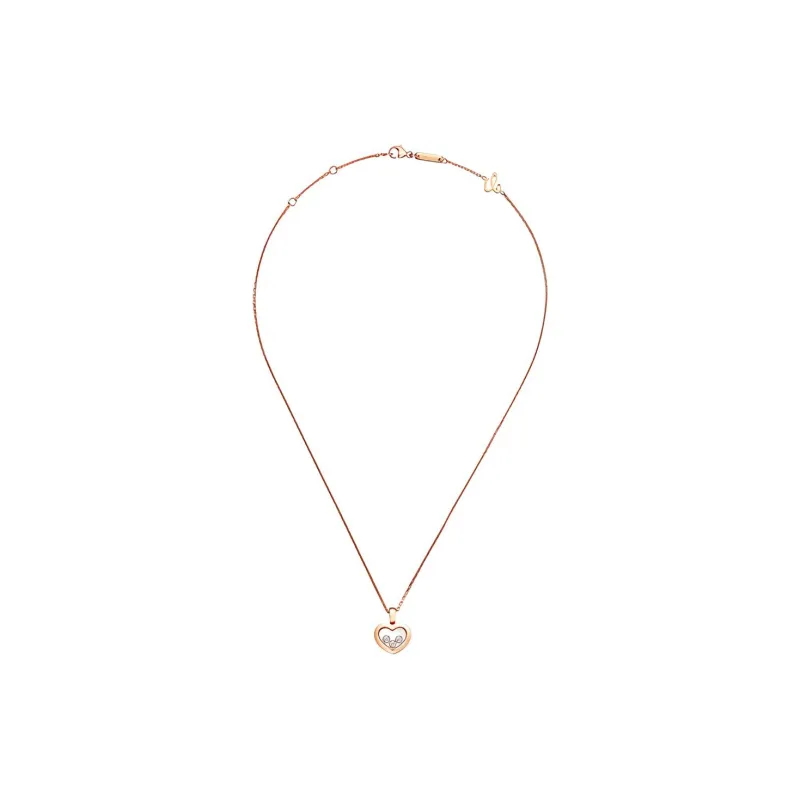 Chopard 18kt Rose Gold Happy Diamonds Icons Pendant Necklace-3