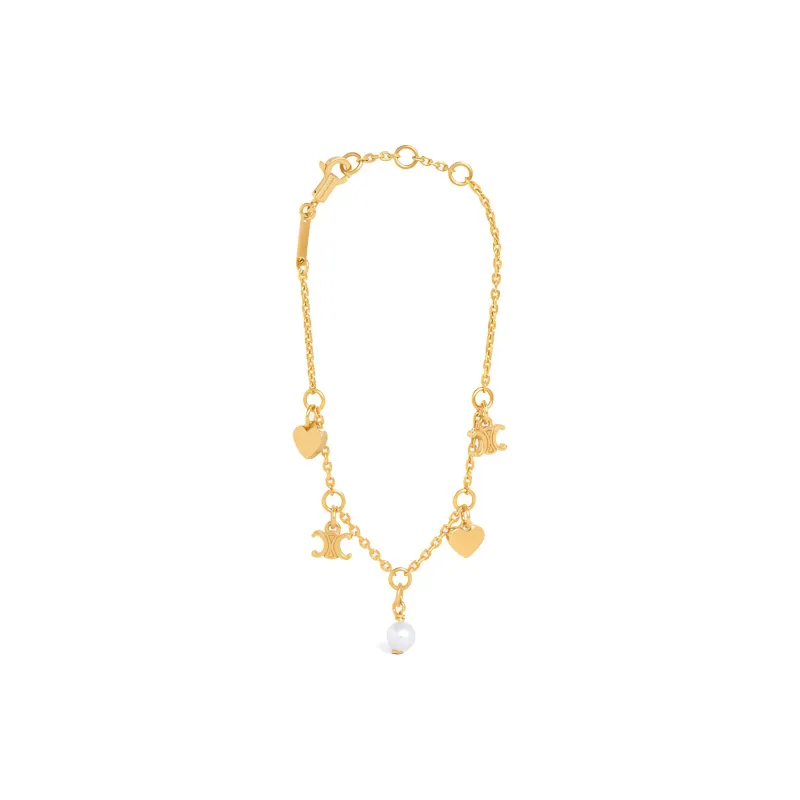 CELINE Brass, Resin, Pearl Bracelets Women's Gold-0