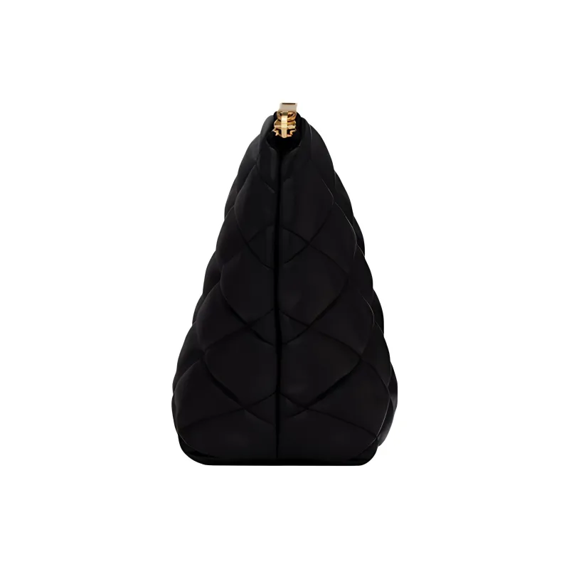 SAINT LAURENT Lambskin Envelope Bag Clutches Medium Size Women's Black-2