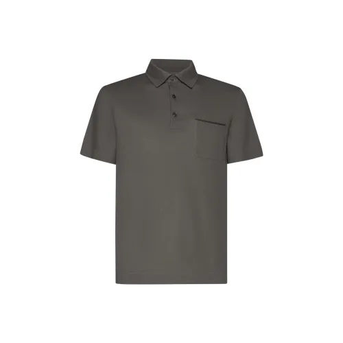 Ermenegildo Zegna Short Sleeved Button Detailed Polo Shirt