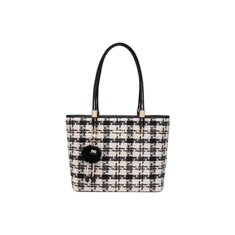 CLEVER& KETCH PU Tote Underarm Shoulder Bag Women's Black-0