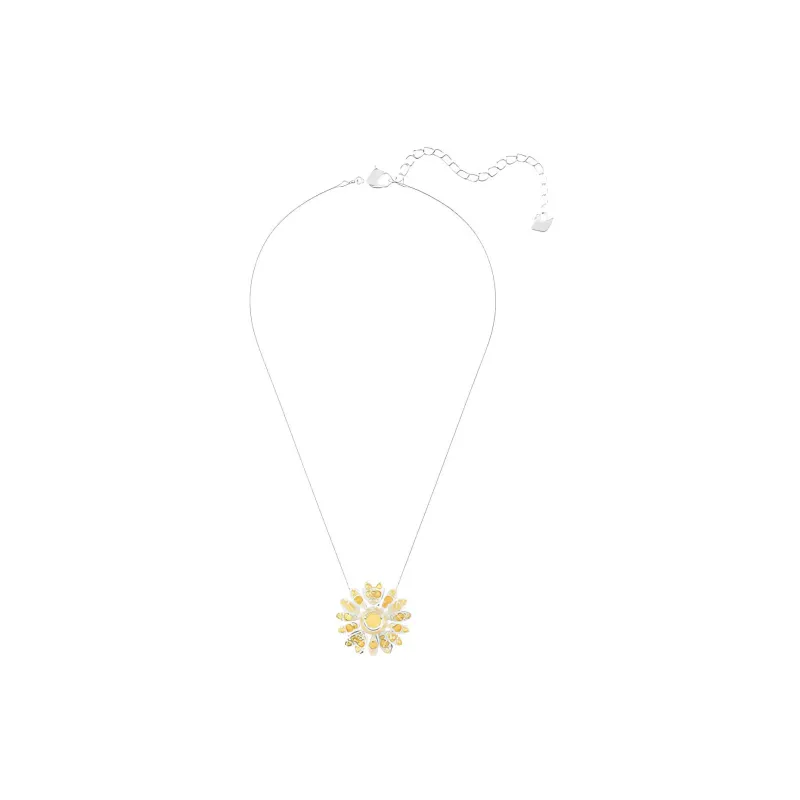 Swarovski Eternal Flower Rhodium Plated Necklaces Women's-2
