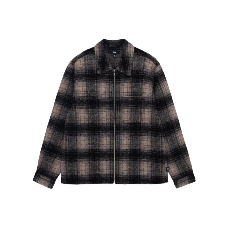 Stussy Wool Plaid Zip Shirt-5