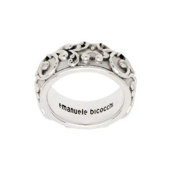 EMANUELE BICOCCHI 925 Sterling Silver Rings Men's Silver