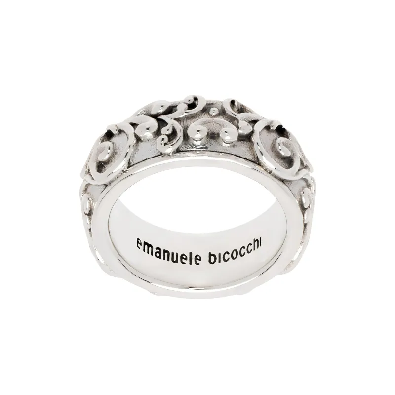 EMANUELE BICOCCHI 925 Sterling Silver Rings Men's Silver-0