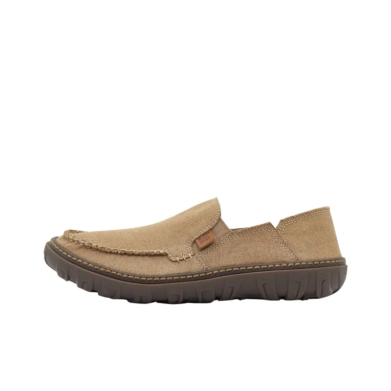 CAT Low Top Casual Shoes Men's Brown Yellow-0