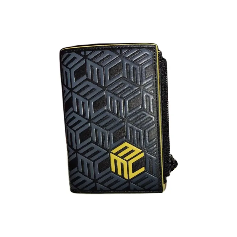 MCM Calfskin Card Holder Wallet Mini Men's Black-1