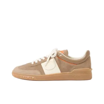 Valentino Upvillage Low Top Skateboard Shoes Men's Khaki Brown