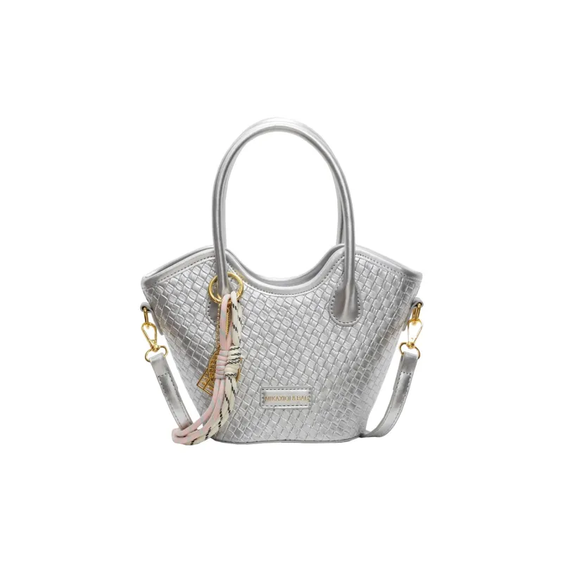 PINK·LAND PU Crossbody Handbag Regular Women's Black/Light Blue/Pink/Ecru/Silver-25