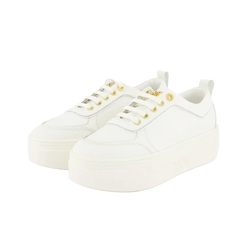 MCM Low Top Stylish Skateboarding Shoes Women's White-1