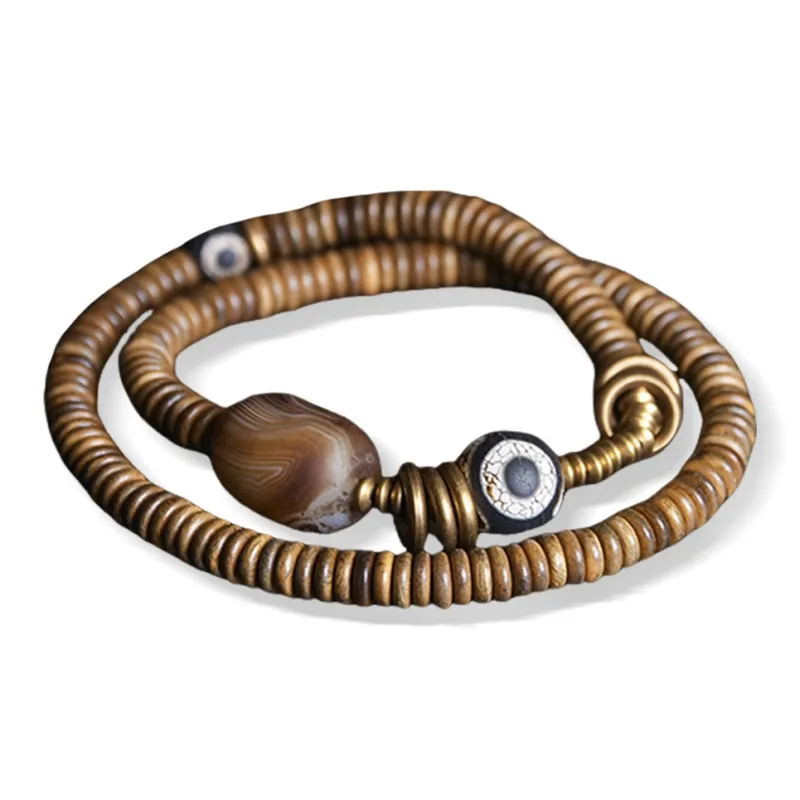 MUXIANG Wooden Bracelets Unisex-5