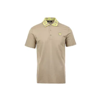 VERSACE Medusa Embroidered Short Sleeved Polo Shirt