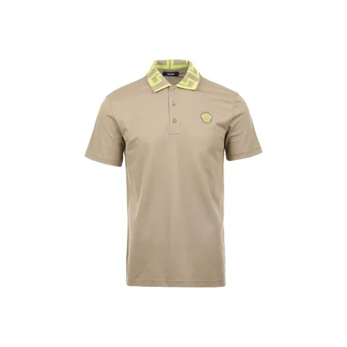 VERSACE Medusa Embroidered Short Sleeved Polo Shirt