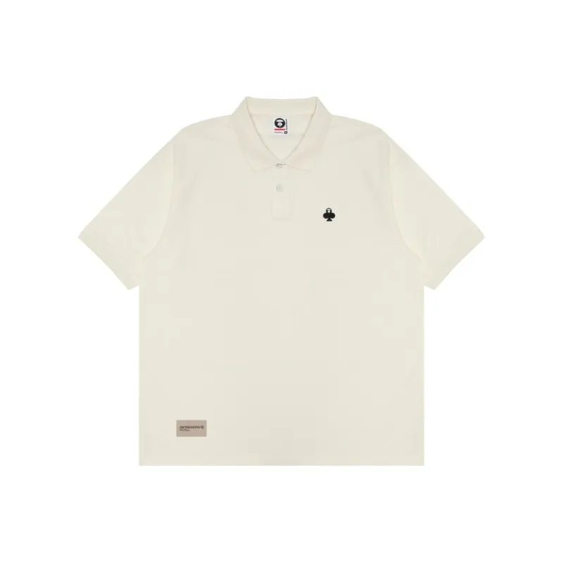 Aape By *A Bathing APE® Logo appliquéd Cotton Polo Shirt-2