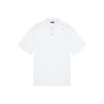 STONE ISLAND STONE ISLAND STELLINA Series SS24 STELLINA Collection Polo Shirt Men's White