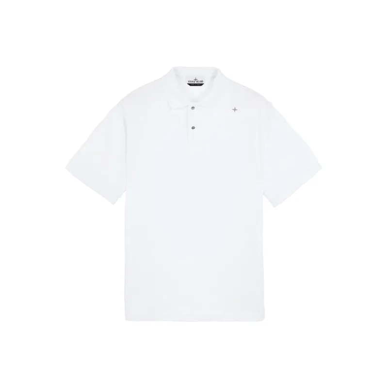STONE ISLAND STONE ISLAND STELLINA Series SS24 STELLINA Collection Polo Shirt Men's White-0