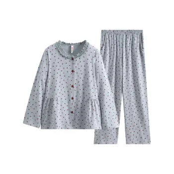FENTENG Pajama Set Women's Light Aqua Blue