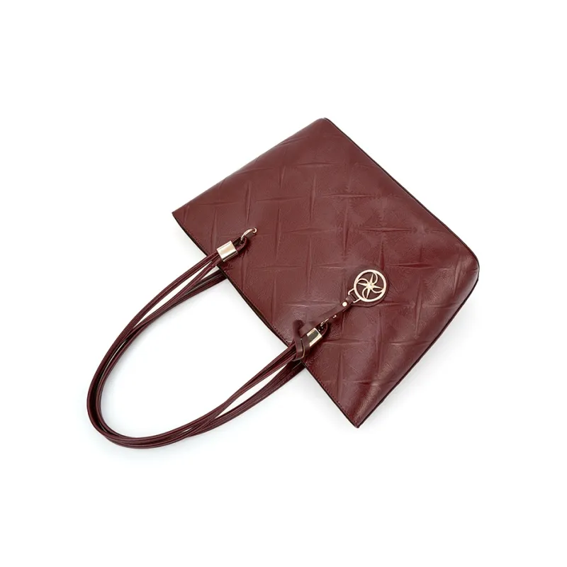 Vigno Synthetic Leather One Shoulder Underarm Tote Bag Women's Red-2