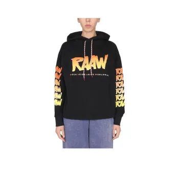 Aries Slogan Printed Drawstring Hoodie
