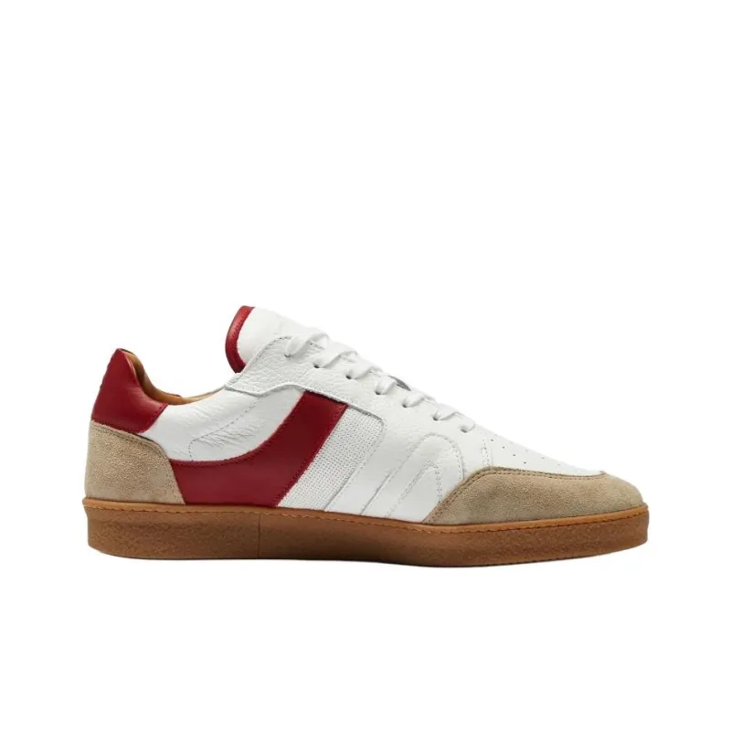 Oliver Sweeney Harrow Low Top Skateboard Shoes Men's Red White-1
