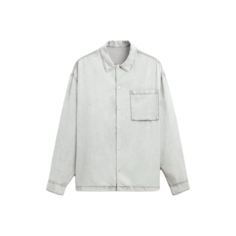 ZARA Shirts Men Pearl Gray-0
