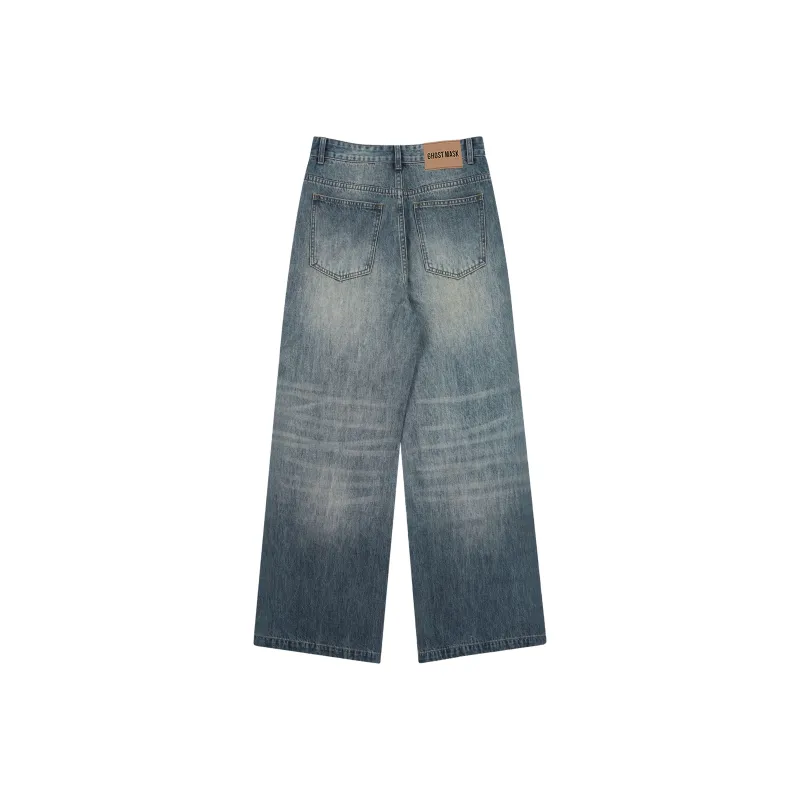 Ghost Mask Jeans Unisex Vintage Blue-1