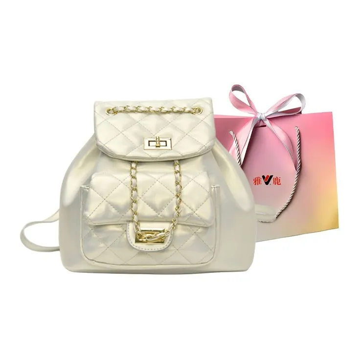 Yalu PU Backpack Regular Women's Black/Pink/Red/White-21