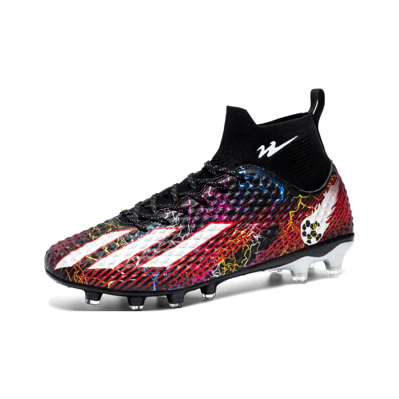 DOUBLE STAR 88 Breathable Lightweight Soccer Shoes Men's Black Silver-38