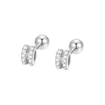 PIARA Stud Earrings Women's Silver