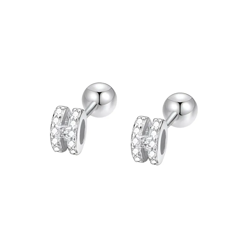 PIARA Stud Earrings Women's Silver-0