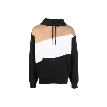 HUGO BOSS Striped Cotton Hoodie