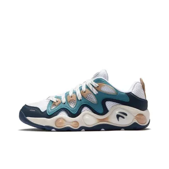 FILA FUSION VERTICAL Cracked Shoes Low Top Basketball Shoes Men's White Blue