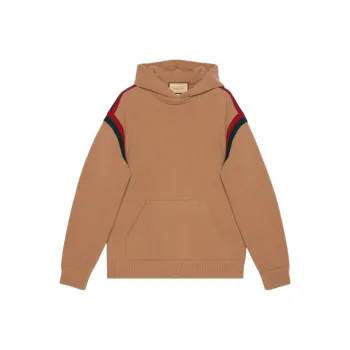 GUCCI Web Stripe Wool Hoodie