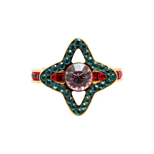 LOUIS VUITTON 1990-2023 Plated Rhinestone Berg Eye Candy Costume Ring