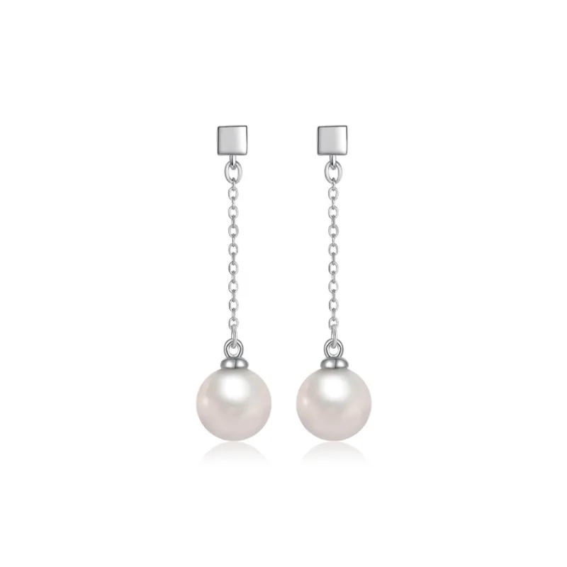 ZXIN JEWELRY Pearl Drop Earrings Women's-0