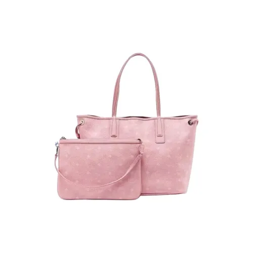 MCM Coated Canvas Combo Bag, Tote Bag, Shopping Bag, Handbag, Shoulder Bag Medium Size Women's Cherry Blossom Pink