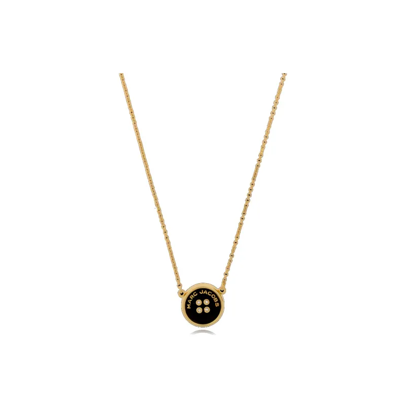MARC JACOBS The Button Embellished Necklace-0