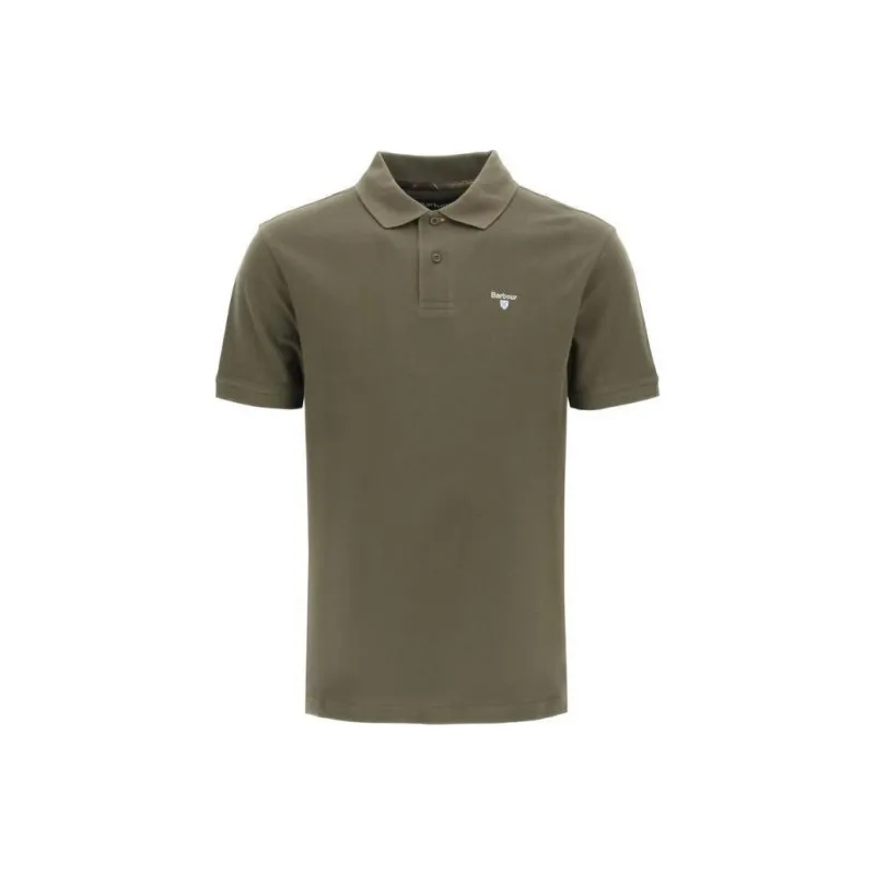 BARBOUR Logo Embroidered Short Sleeved Polo Shirt-0