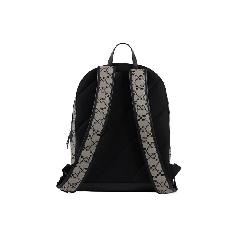 OFF-WHITE Cotton Blend Backpack Men's Brown Black-2