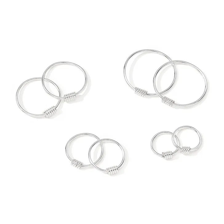 HMZ Sterling Silver Earrings Unisex-2