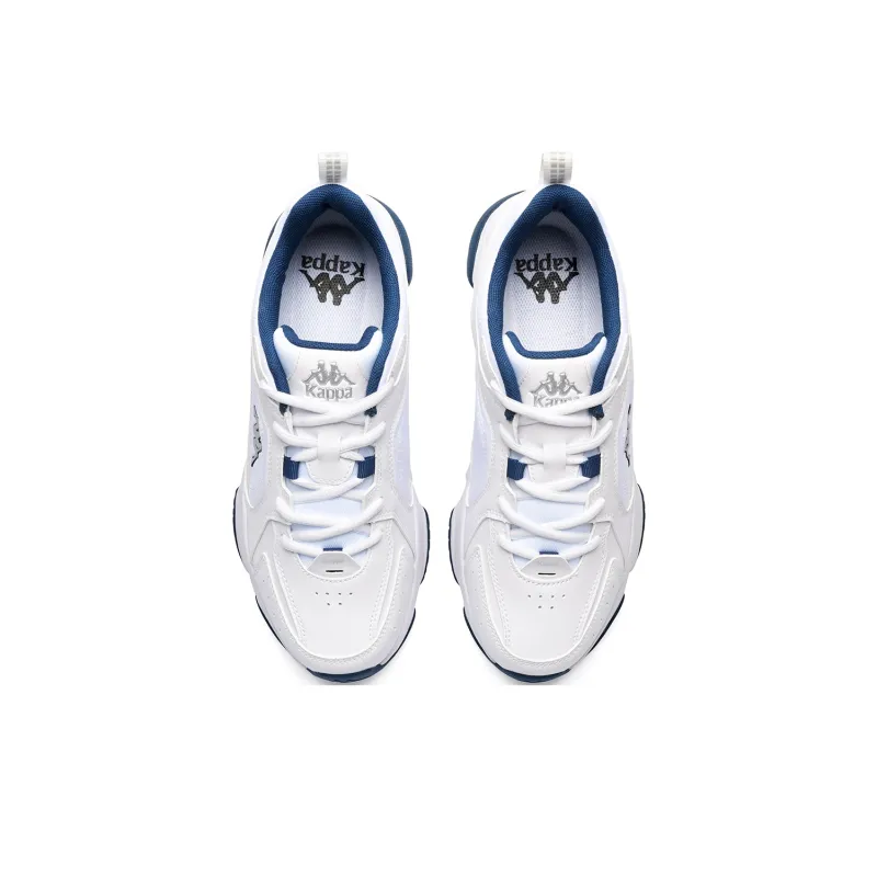 Kappa Proton No. 1 Back to Back Anti Slip Wear Resistant Low Top Chunky Sneakers Unisex White Blue-3