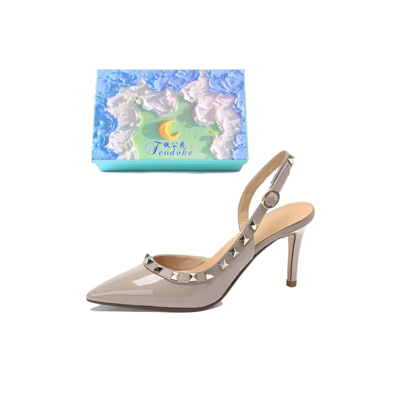 Feo Dvke Slim Heel High Heels 6cm8cm Women's Nude Gift Box Set-0