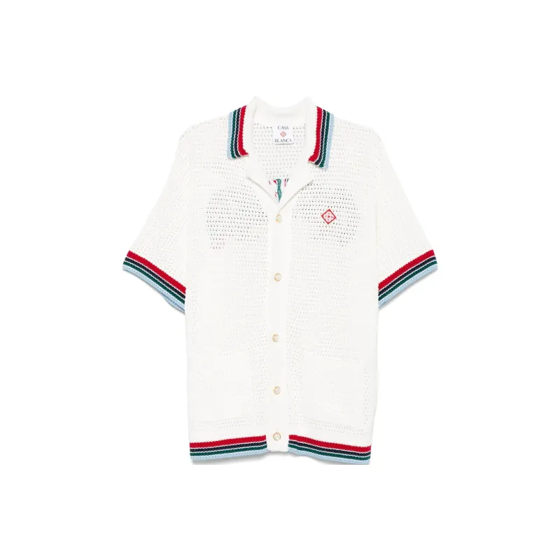 CASABLANCA Sporty Faux Crochet Shirt-0