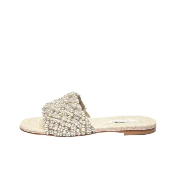 Casadei Slide Slippers Women's Gold
