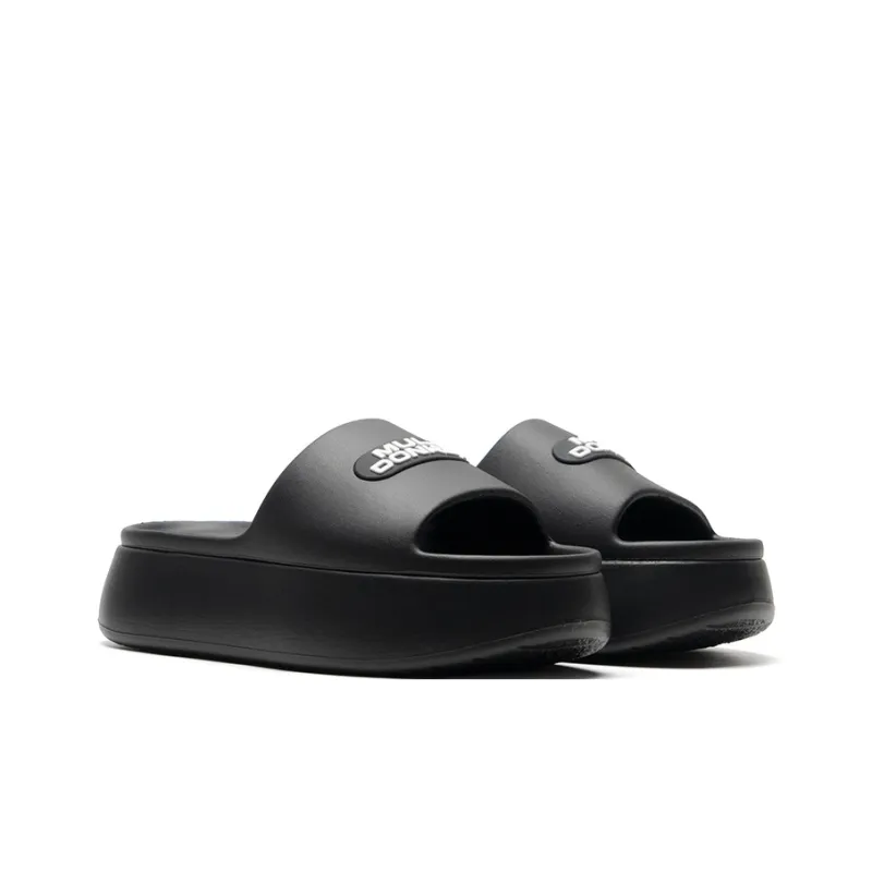 Mule Donkey Slip Resistant Odor Resistant Slide Slippers Women's Charcoal Black-2